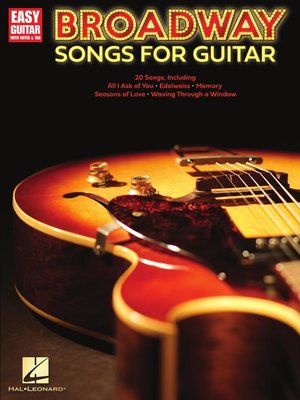 cover image of Broadway Songs For Guitar--Easy Guitar With Tab Songbook